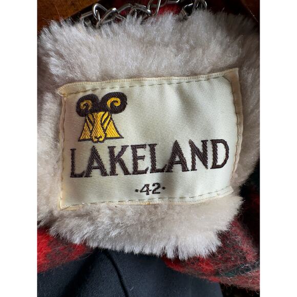 Huckberry Vintage Lrg 100% Wool Plaid Barn Jacket Shearling Lined Chore Coat Red - Picture 6 of 9